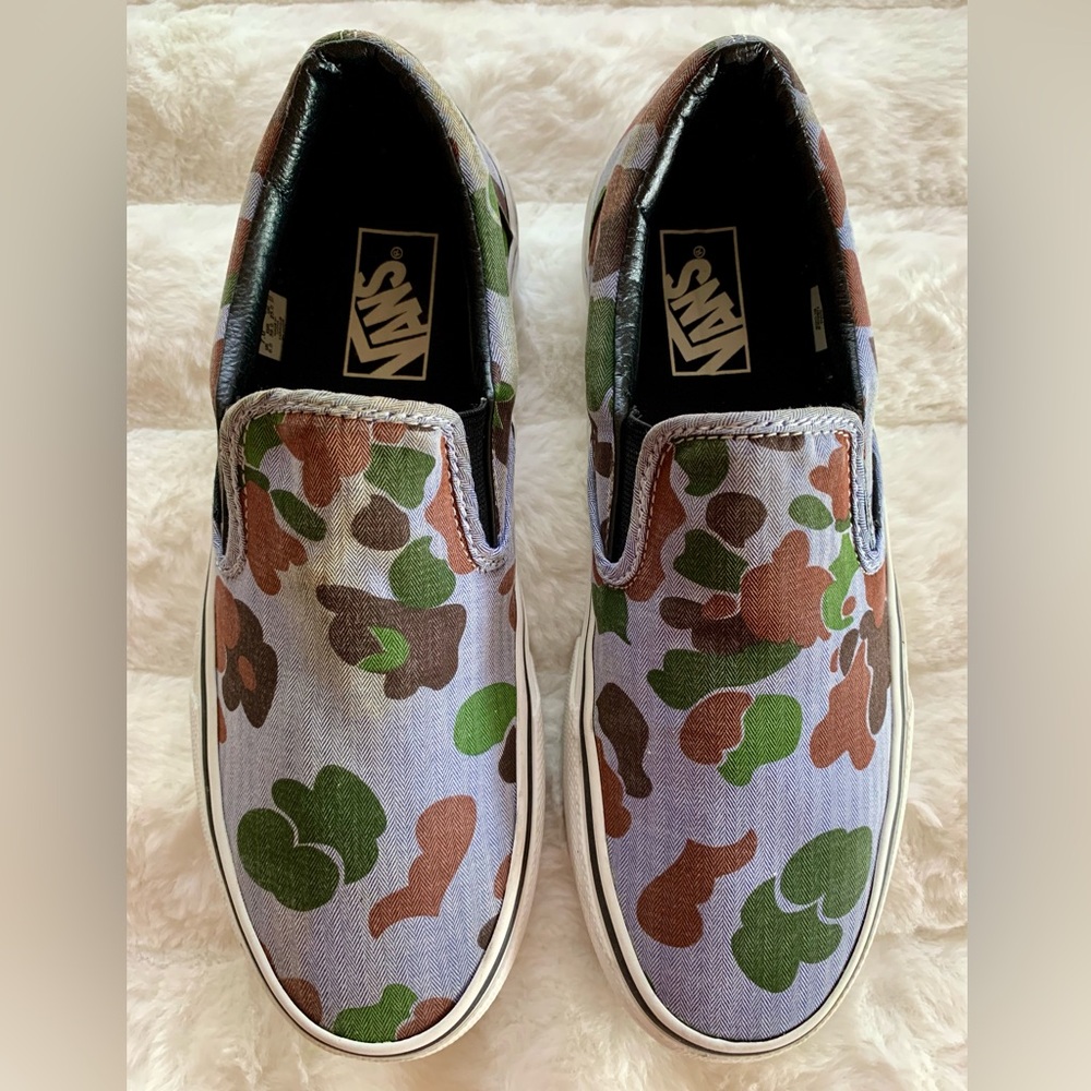 Blue Denim Camo Vans